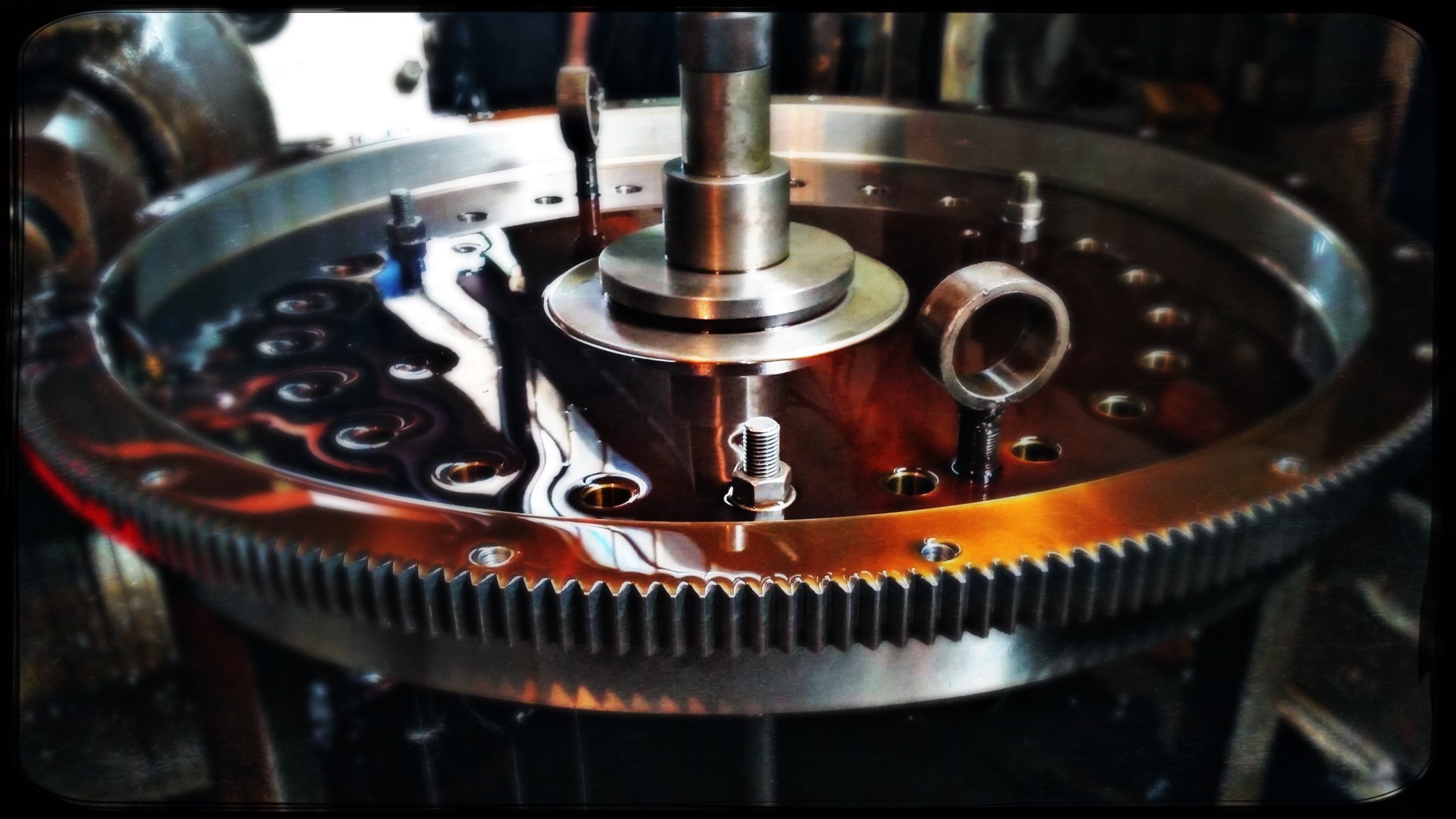 Gear from gearbox of steam turbine