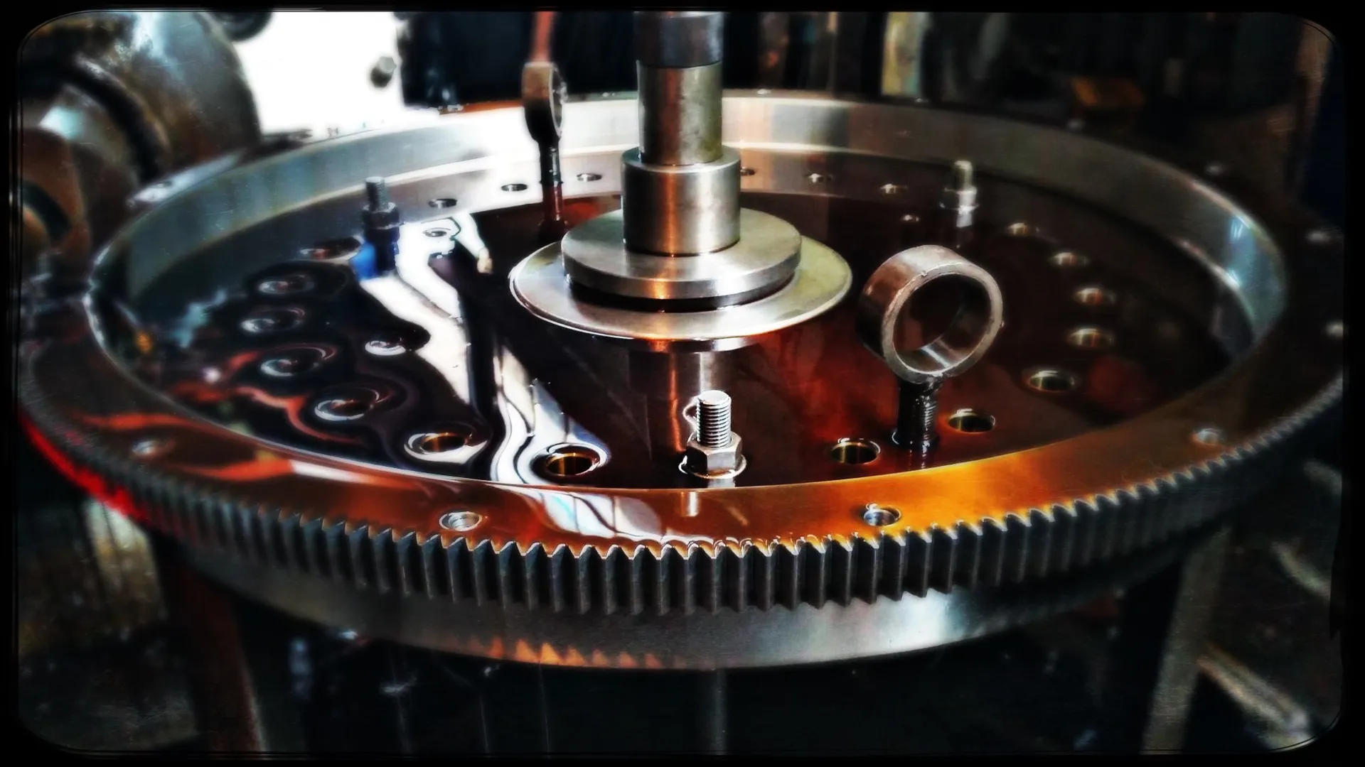 Gear from gearbox of steam turbine