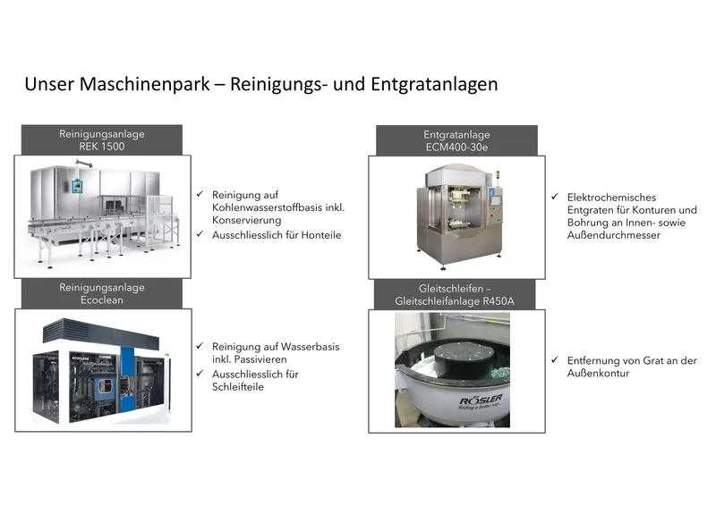 Reinigungsanlagen und Entgratanlagen