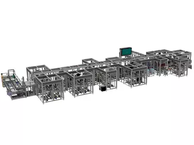 Montageanlage für Funkschlüsselmontage