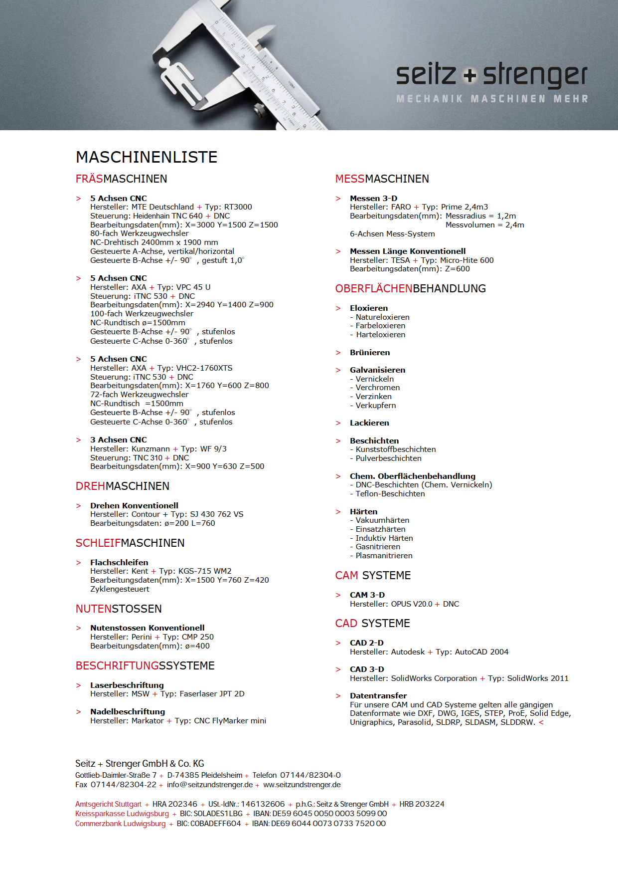 Maschinenliste