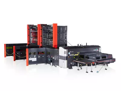 LC2515 Stanz-Laser Kombimaschine mit Lageranbindung