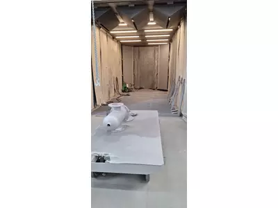 Freistrahlraum 4,0x8,0x4,0m