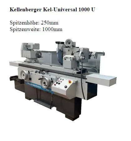 RUNDSCHLEIFEN Kellenberger Kel-Universal 1000 U