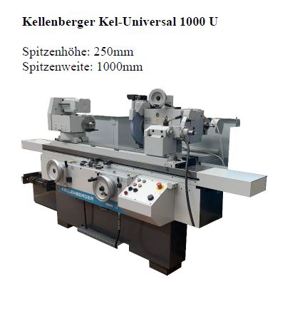 RUNDSCHLEIFEN Kellenberger Kel-Universal 1000 U