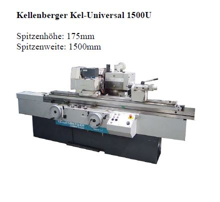 RUNDSCHLEIFEN Kellenberger Kel-Universal 1500U