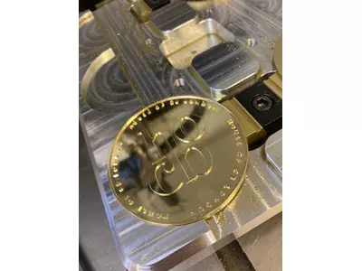 Brass logo disc MCD finished