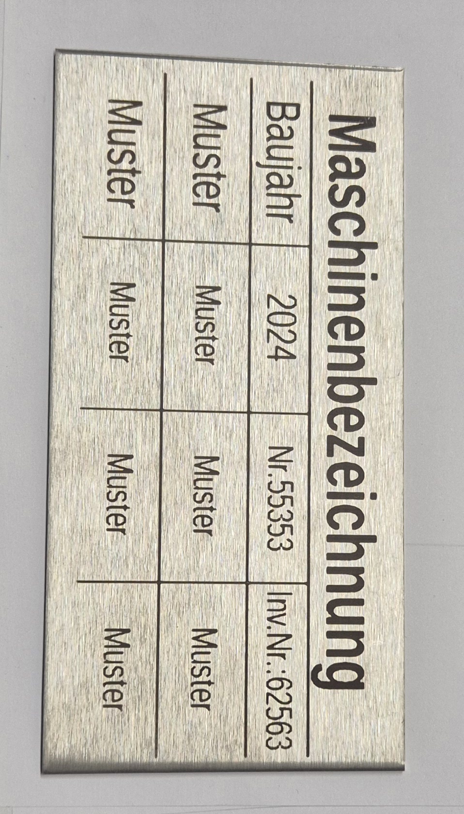 Typenschild