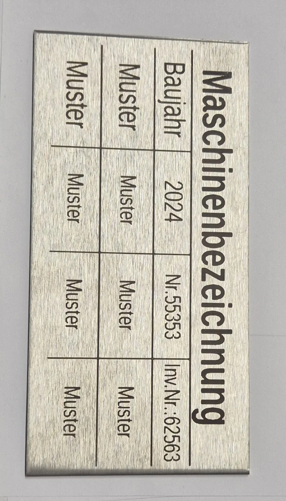 Typenschild