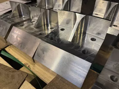 aluminum part with holes