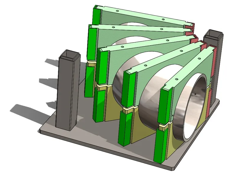 Custom pipe clamping fixture for a saw machine