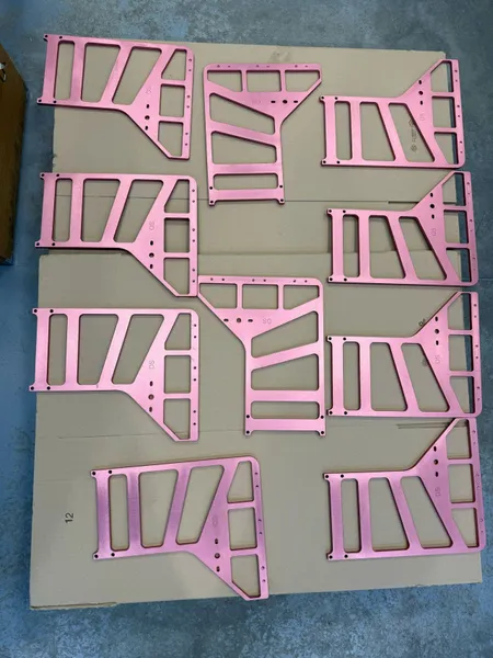 PIASTRE IN ALLUMINIO ANODIZZATE ROSA