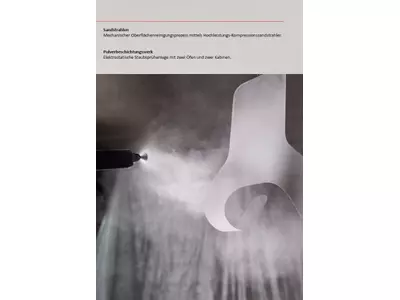 Pulvern und Sandstrahlen