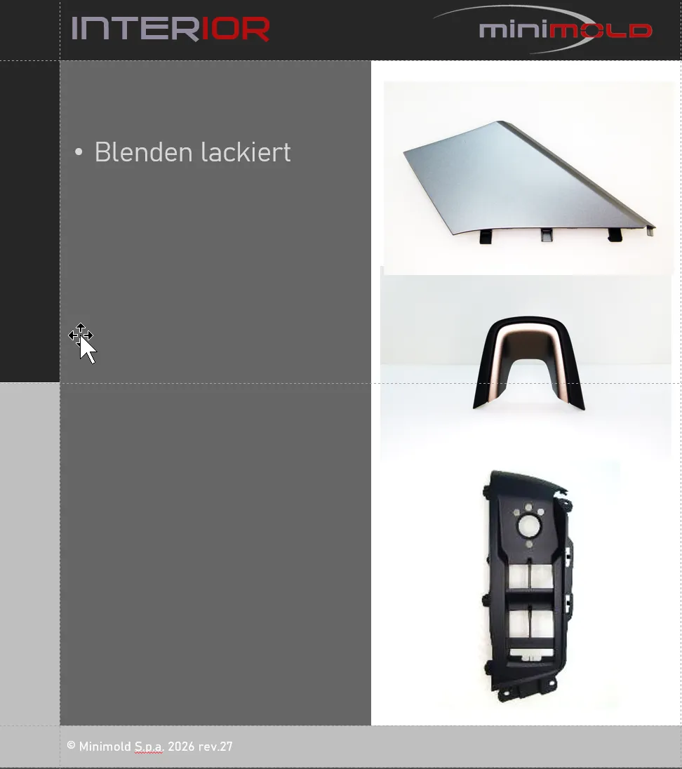 Blenden lackiert