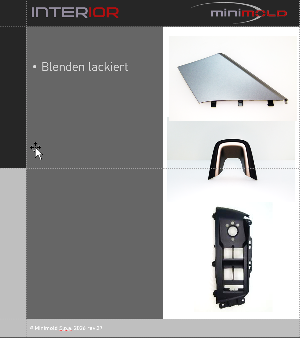 Blenden lackiert
