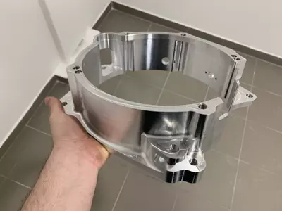 Custom Transmission-to-Engine Adapter for Rallycross Car