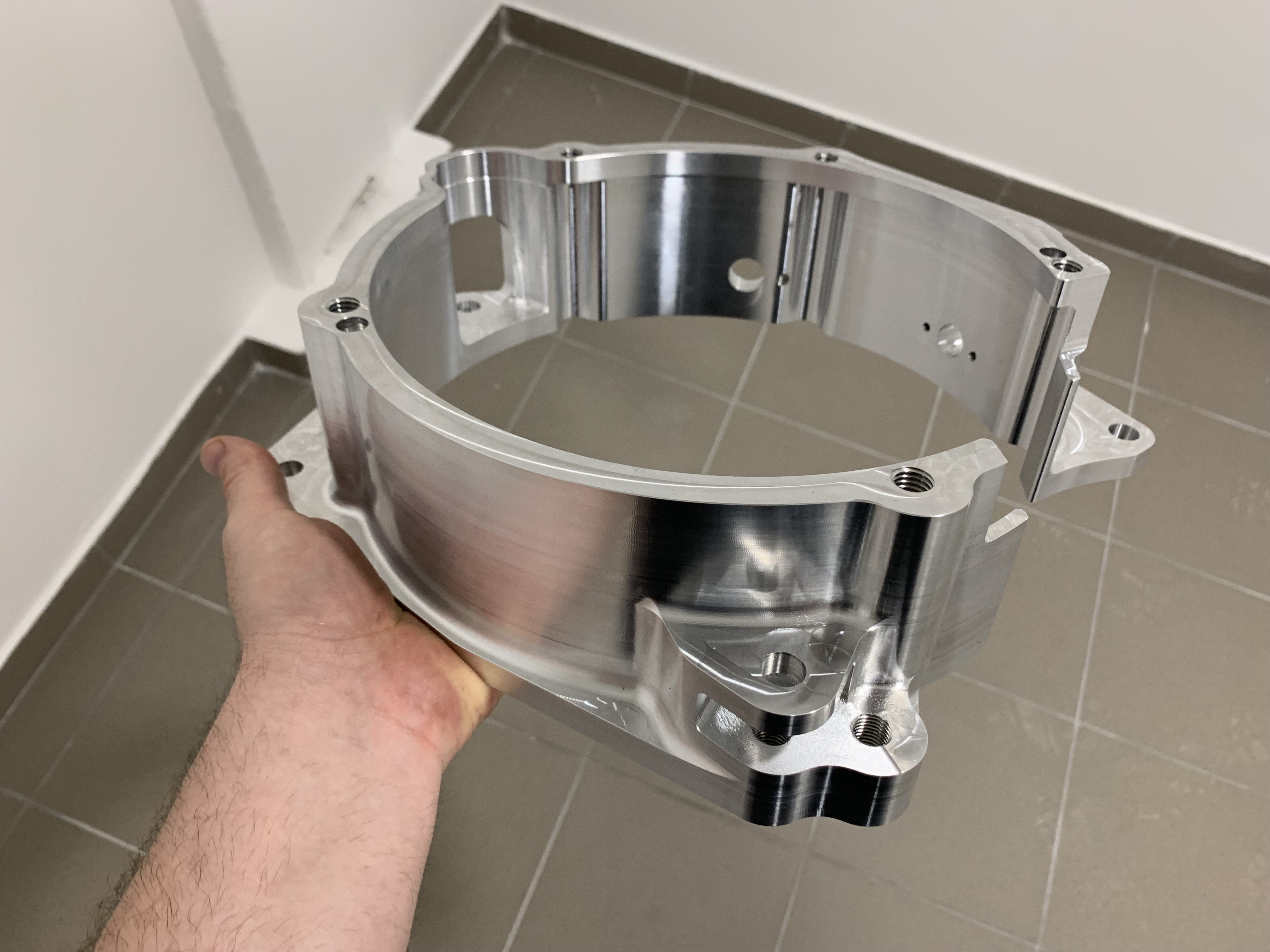 Custom Transmission-to-Engine Adapter for Rallycross Car