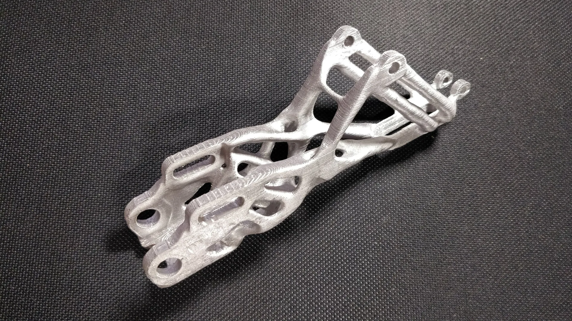 Custom, generatively designed and cast aluminium console