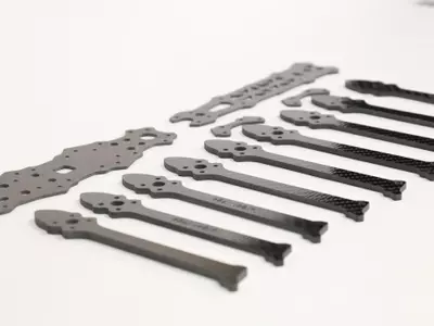 Carbon fiber parts for FPV drone