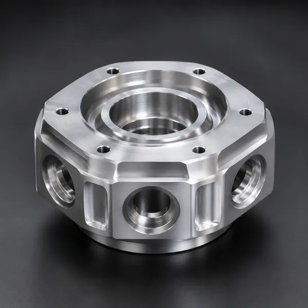CNC-Turned and 4-Axis Milled Aluminum Sample