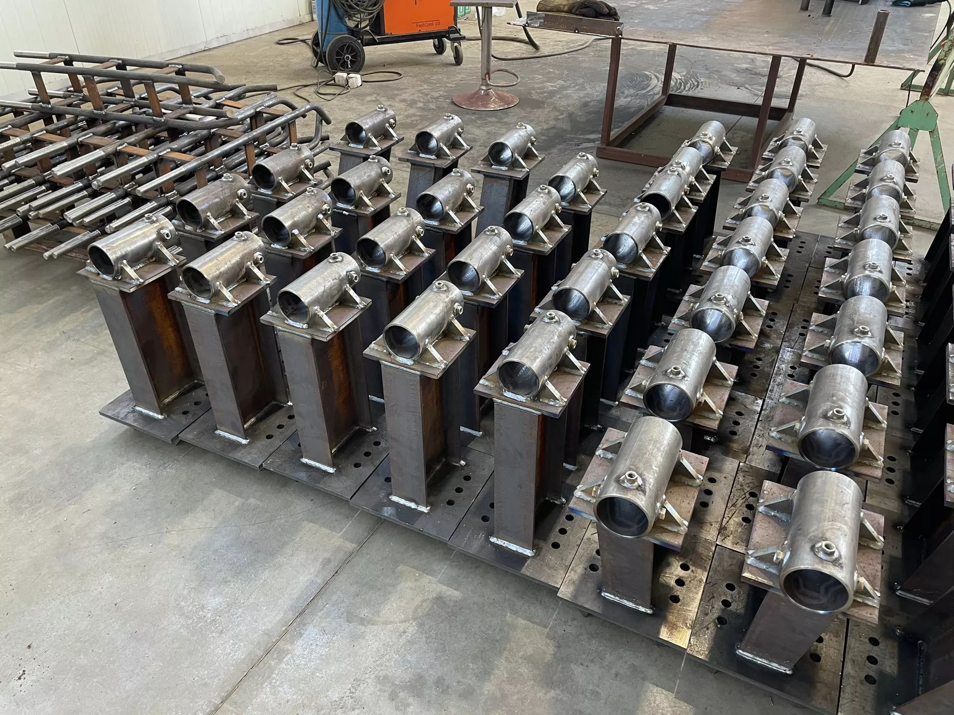 Welded steel mounting brackets