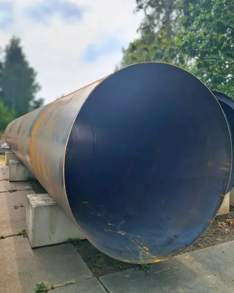 Rolled and welded large-diameter pipe