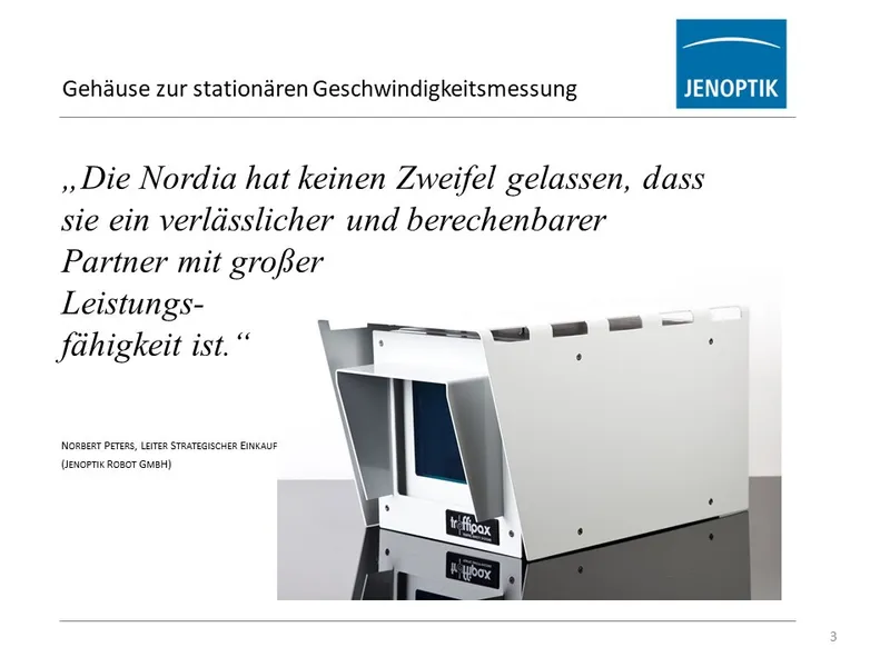 Gehäuse zur stationären Geschwindigkeitsmessung