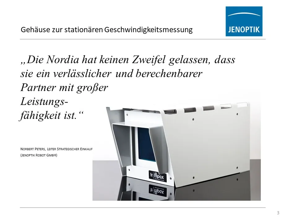 Gehäuse zur stationären Geschwindigkeitsmessung