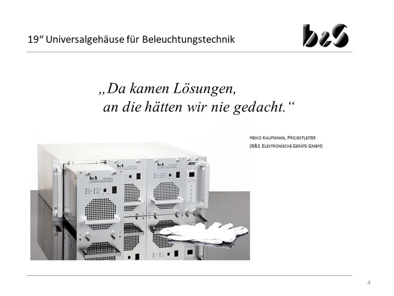 19" Universalgehäuse für Beleuchtungstechnik