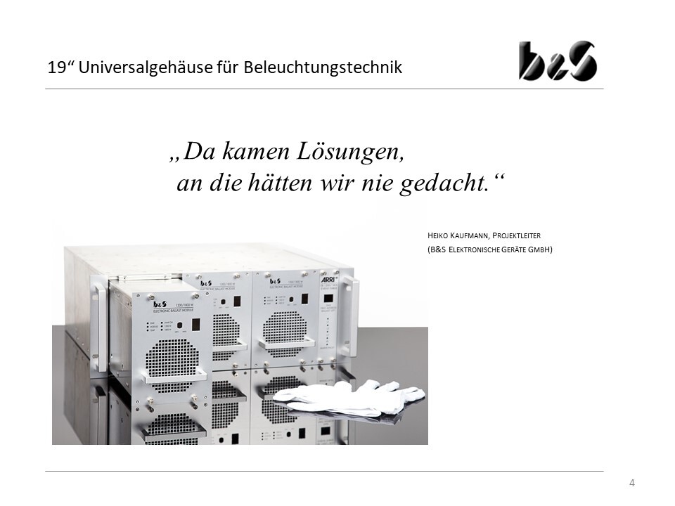 19" Universalgehäuse für Beleuchtungstechnik