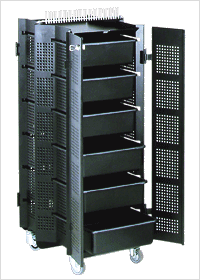 beweglicher Arbeitswagen für das Friseurhandwerk