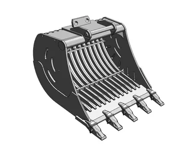 Sieblöffel längsgerippt
