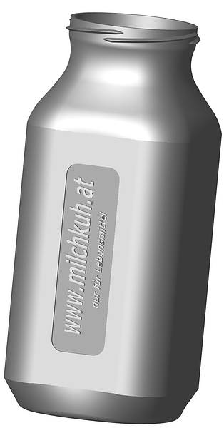 Milchflasche mit den 7 Plus-Punkten