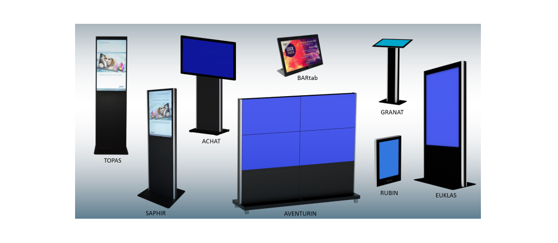 DIS - Digitale Informationssysteme, Stelen, Vitrinen, Pultsysteme.