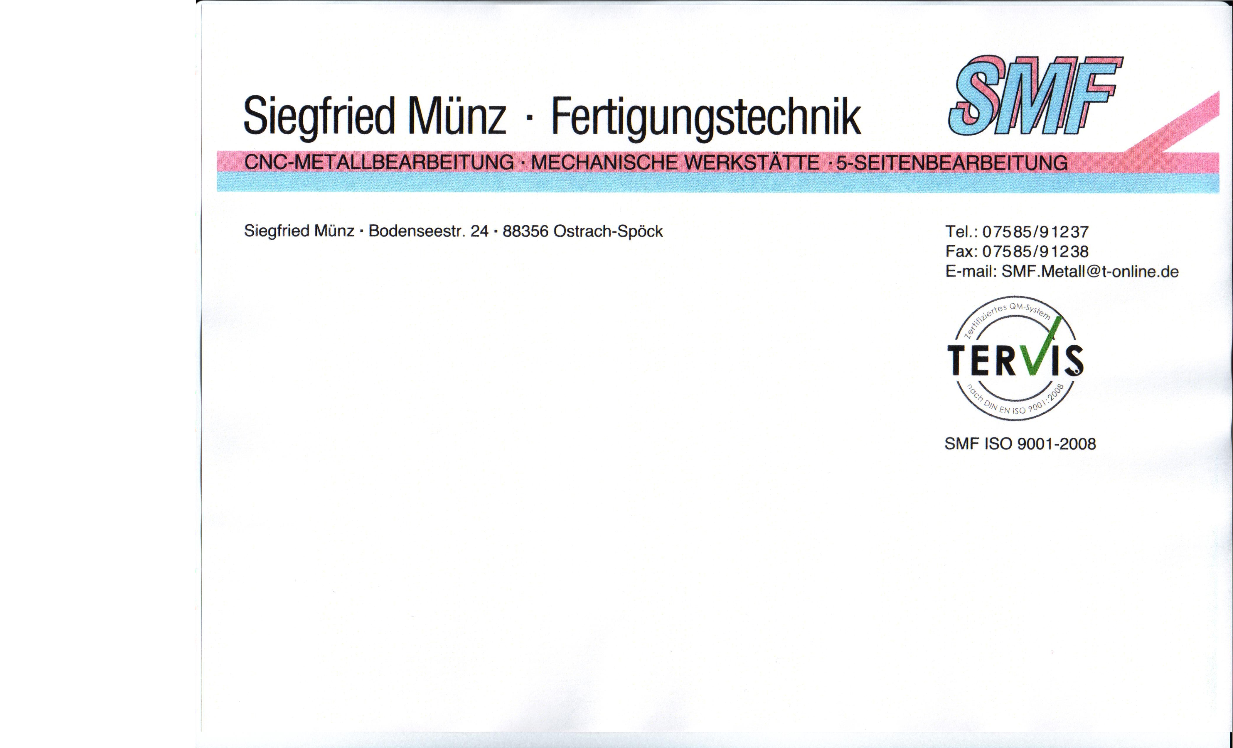 SMF Siegfried Münz Fertigungstechnik Logo
