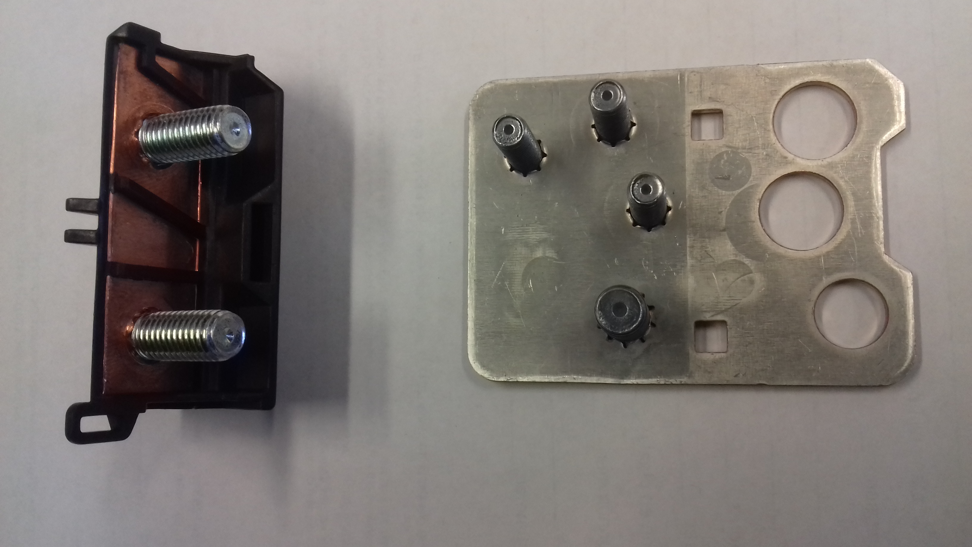 Busbars with press in elements