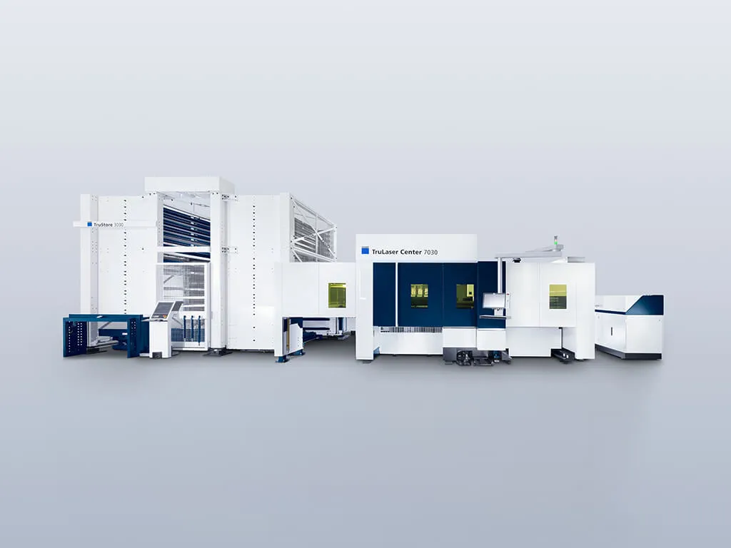 TruLaser Center 7030 vollautomatisches Laserschneiden für stabile Prozesse und wirtschaftliche Serienfertigung