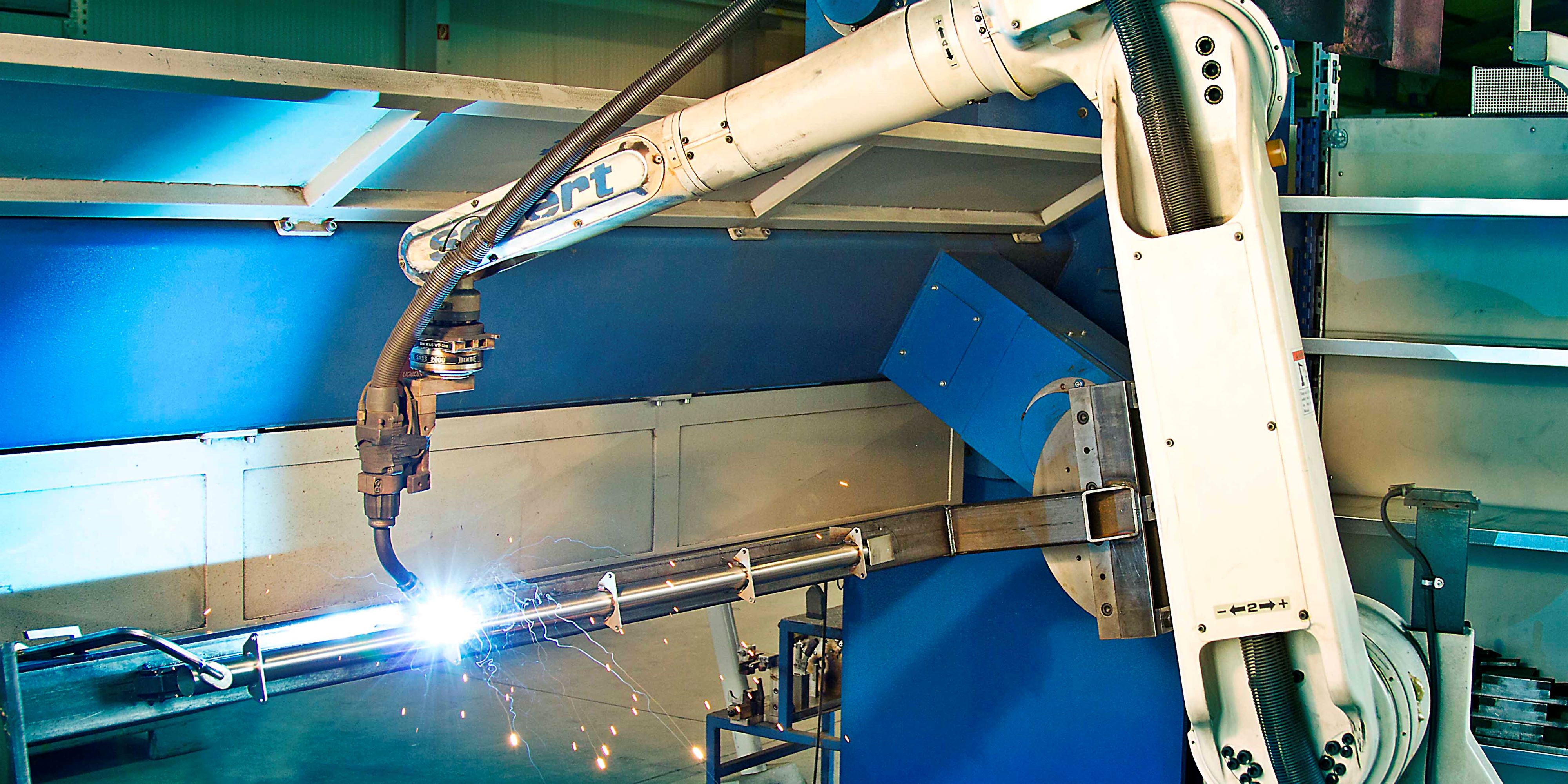 Schweißroboter reproduzierbare Schweißqualität für stabile Serien und gleichbleibende Ergebnisse, ideal für wiederkehrende Baugruppen