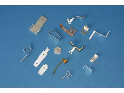 Kontaktteile u.-federn mit u. ohne Niet