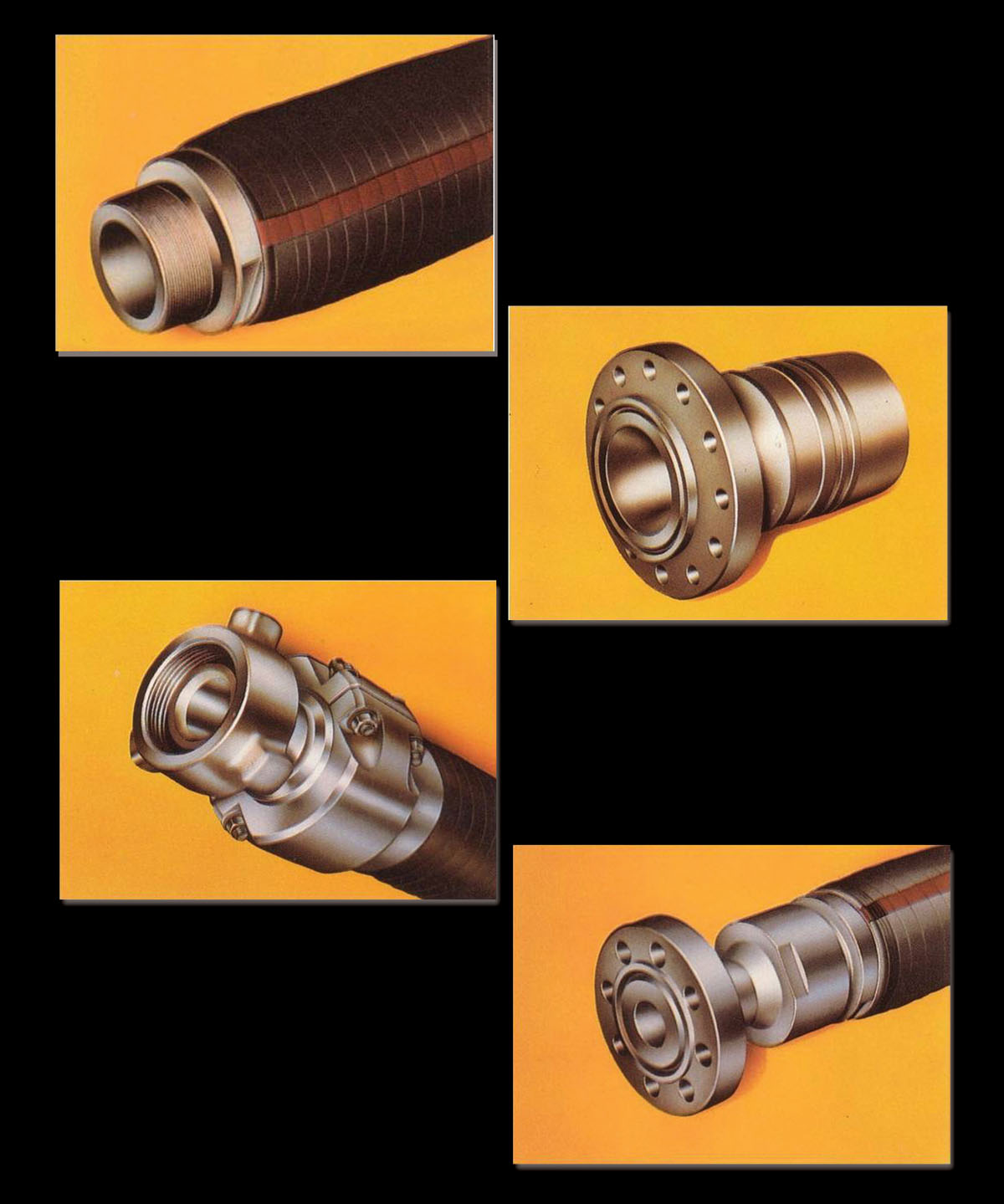 PRODUCTION THREADED FLANGED RUBBER HOSES