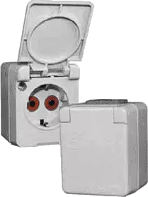 Steckdose aus Kunststoff 