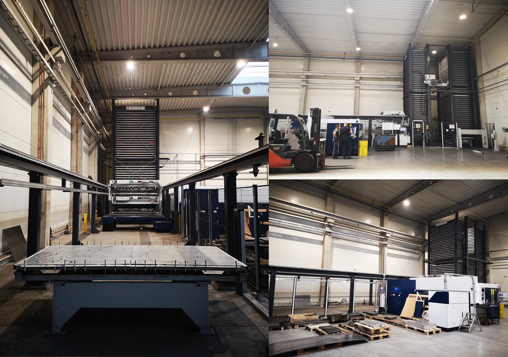 Trumph 6kW fiber machine with Remmert 258t automatic storage