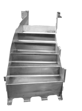 Treppe eines Doppelstockzuges