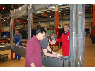 Seitenwand einer Straßenbahn