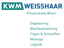 KWM Karl Weisshaar Ing. GmbH<br>Prozesskette Blech<br>Blechbearbeitung Logo