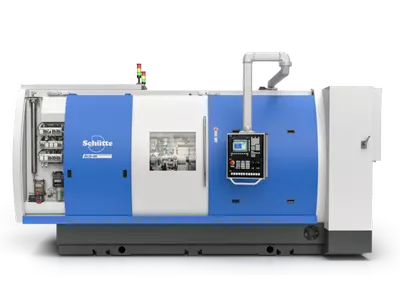 Schütte SC9-46, Sechsspindel Drehautomat + 3 Stationen für Werkstück-Rückseitenbearbeitung