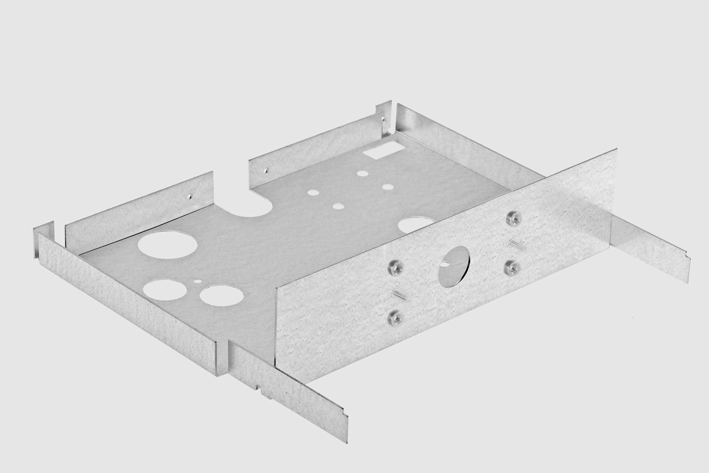 laser cuted, bended and inserts assembled parts
