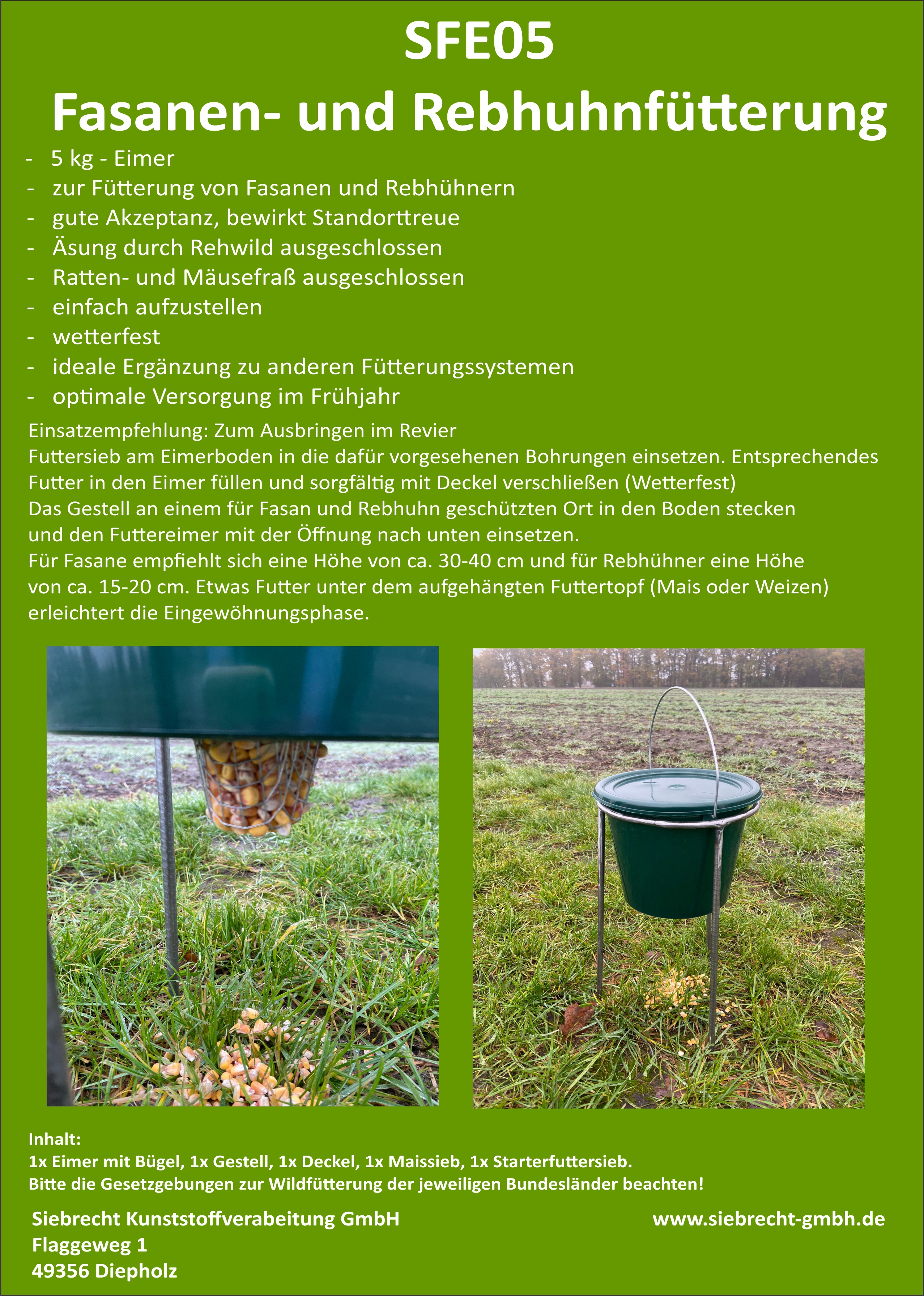 Fasanen Fütterung