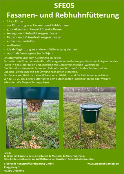 Fasanen Fütterung