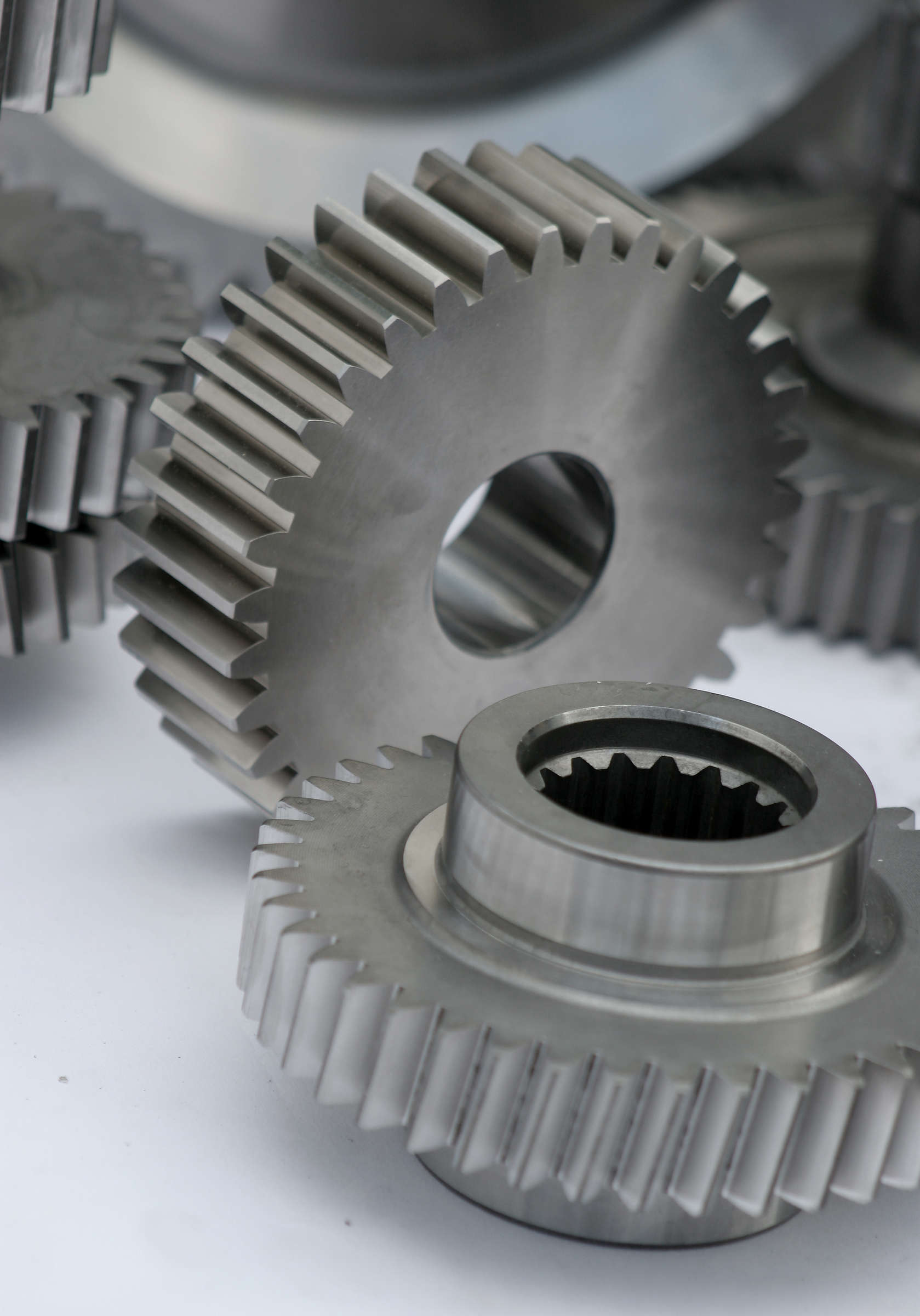 Grinded and broached gear